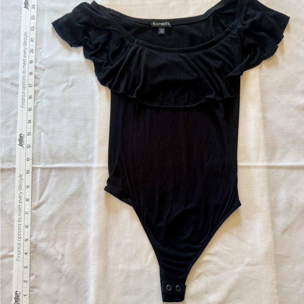 Express Ruffled Black Kids Bodysuit